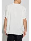 mm6 maison margiela - T-shirt in cotone bianco con logo numeri - 2