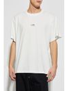 mm6 maison margiela - T-shirt in cotone bianco con logo numeri - 4