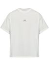 mm6 maison margiela - T-shirt in cotone bianco con logo numeri