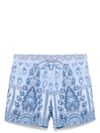 etro - Costume shorts con stampa celeste