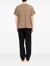 mm6 maison margiela - T-shirt in cotone beige con scritta - 3