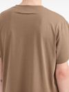 mm6 maison margiela - T-shirt in cotone beige con scritta - 6