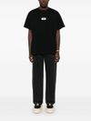 mm6 maison margiela - T-shirt in cotone nero con logo numeri - 3