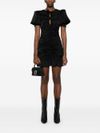 rotate - Short black draped dress - 2