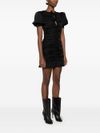 rotate - Short black draped dress - 3