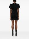 rotate - Short black draped dress - 4