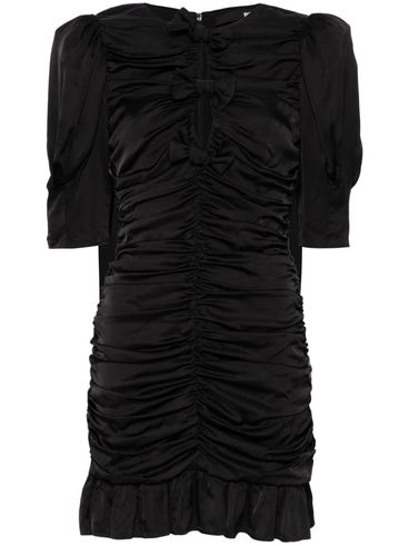 ROTATE - Short black draped dress