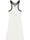 courrèges - Sleeveless black and white short dress