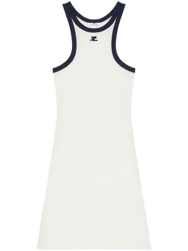 COURRÈGES - Sleeveless black and white short dress