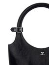 courrèges - Black leather bag with circular top handles - 2