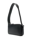 courrèges - Black leather shoulder bag with logo - 1