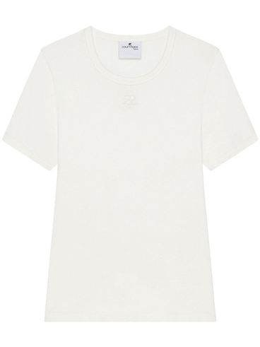 COURRÈGES - White pure cotton T-shirt