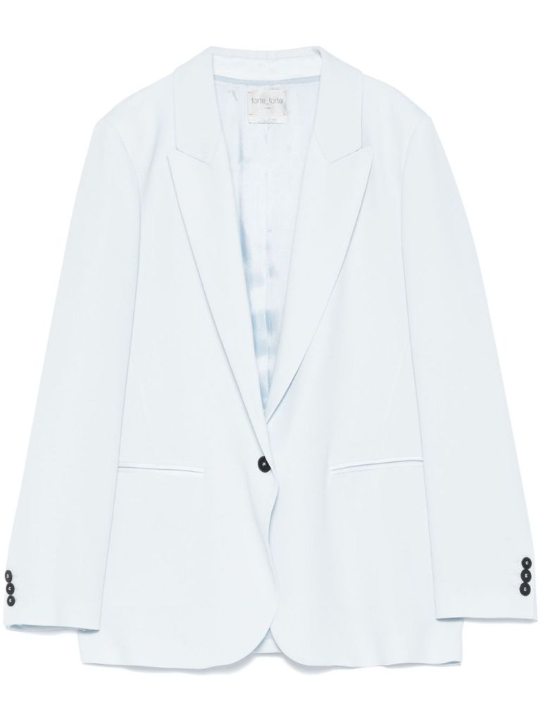 Forte Forte Women Single-breasted Blazer Jacket In Blue