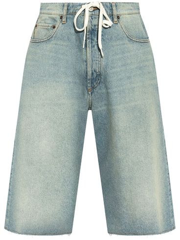 MM6 MAISON MARGIELA - Jeans corti con laccio in vita