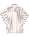 forte forte - Pink striped cotton shirt