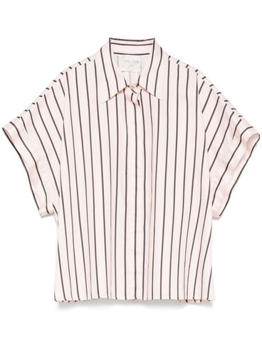 FORTE FORTE - Pink striped cotton shirt