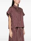 forte forte - Red and white striped cotton shirt - 1