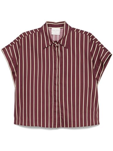 FORTE FORTE - Red and white striped cotton shirt