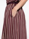 forte forte - Long red skirt with white stripes - 1