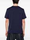 msgm - Blue cotton crew neck t-shirt with logo - 1