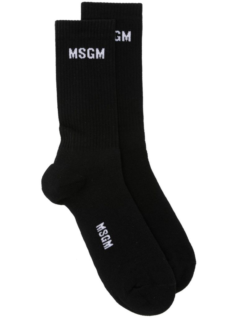靴下・ソックス MSGM COTTON SOCKS WITH LOGO MSGM Socks With Logo | italist