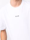 msgm - Cotton T-shirt with front printed logo - 4