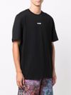 msgm - T-shirt in cotone con logo stampato frontale - 3