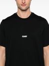 msgm - Black cotton crew neck t-shirt with logo - 1