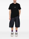 msgm - Black cotton crew neck t-shirt with logo - 2