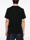 msgm - Black cotton crew neck t-shirt with logo - 3