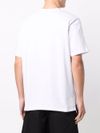 msgm - White cotton t-shirt with logo print - 3