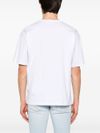 diesel - White cotton t-shirt with small logo print - 1