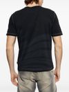 diesel - T-shirt in cotone con motivo nero e grigio - 3