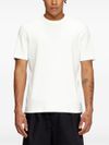 diesel - White t-shirt with embroidered oval logo - 1