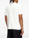 diesel - White t-shirt with embroidered oval logo - 2