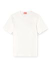 diesel - White t-shirt with embroidered oval logo