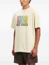 palm angels - T-shirt avorio con stampa orsi frontale - 3