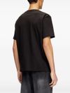 diesel - T-shirt nera con logo grande ricamato - 2