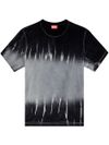 diesel - T-shirt in cotone sfumata