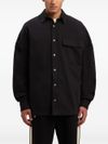 palm angels - Black cotton shirt with front pocket - 2