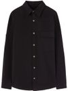 palm angels - Black cotton shirt with front pocket