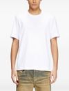 diesel - T-shirt bianca con logo grande ricamato - 2