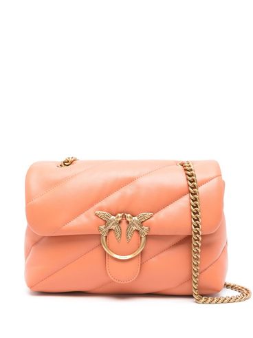 PINKO - 'Love Puff Classic' Peach Orange Leather Bag