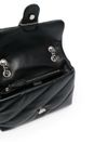 pinko - 'Love Puff Classic' Black Bag with Silver Buckle - 3