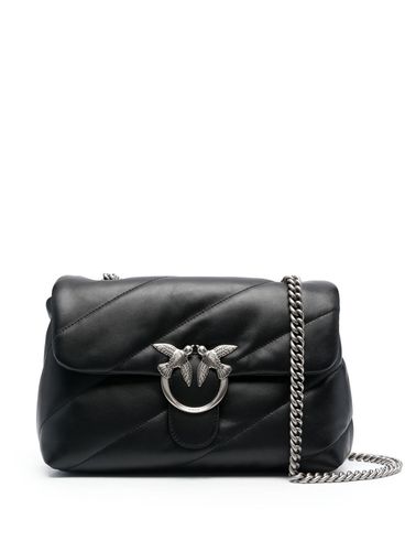 PINKO - 'Love Puff Classic' Black Bag with Silver Buckle