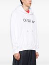 off-white - Felpa in cotone bianco con cappuccio - 2