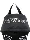 off-white - Black backpack with white print - 3