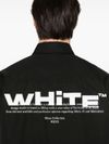 off-white - Black cotton shirt with pocket and front logo - 1