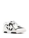 off-white - Out Of Office sneakers in black and white leather - 3