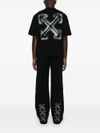 off-white - Pantaloni tuta in cotone nero ampi - 1